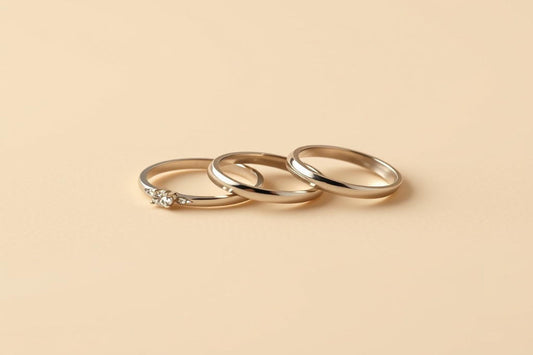 Elegant gold rings showcasing international ring size styles.