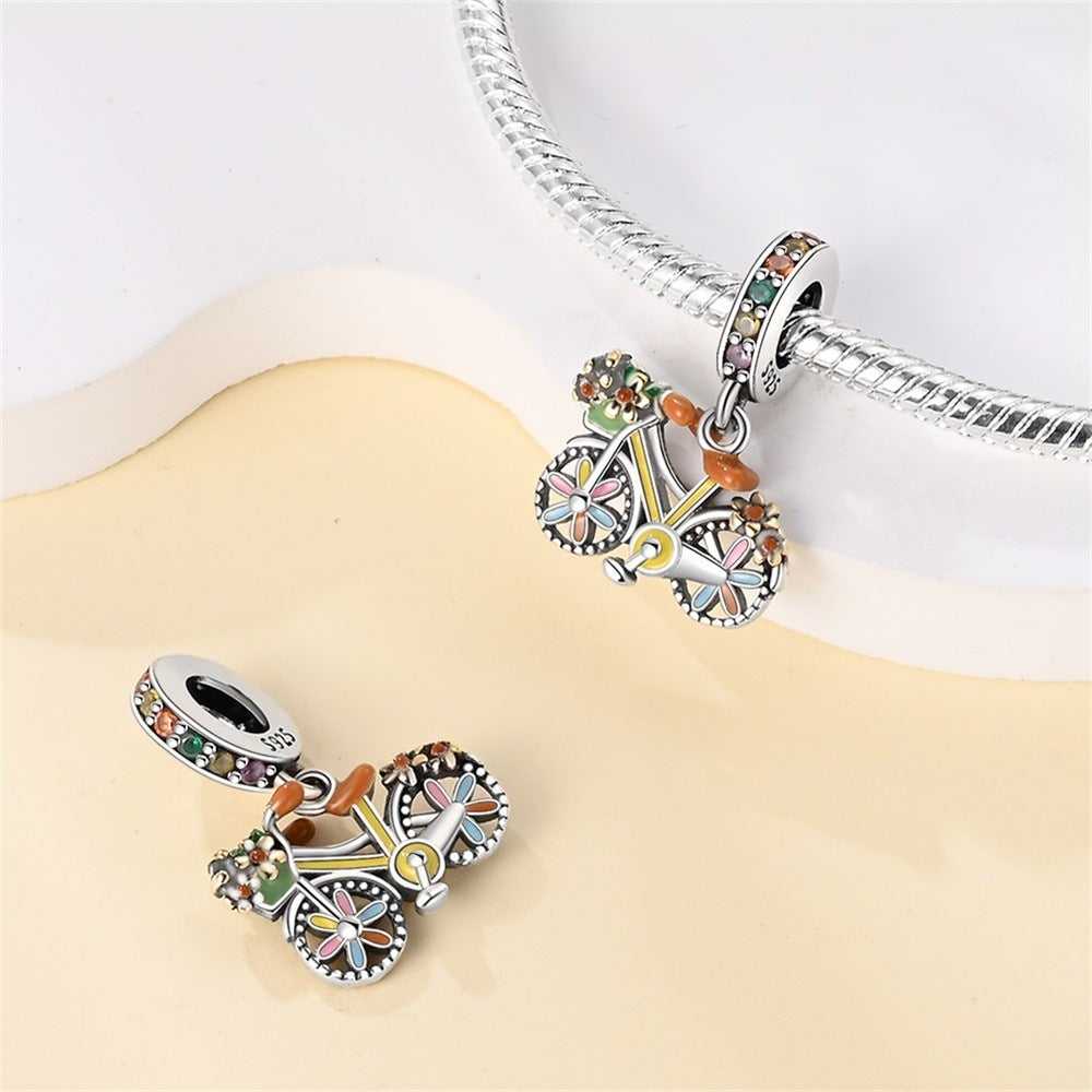 Floral Bike Charm