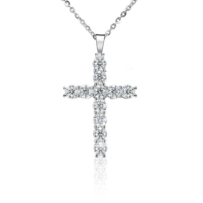 Moissanite Cross Necklace