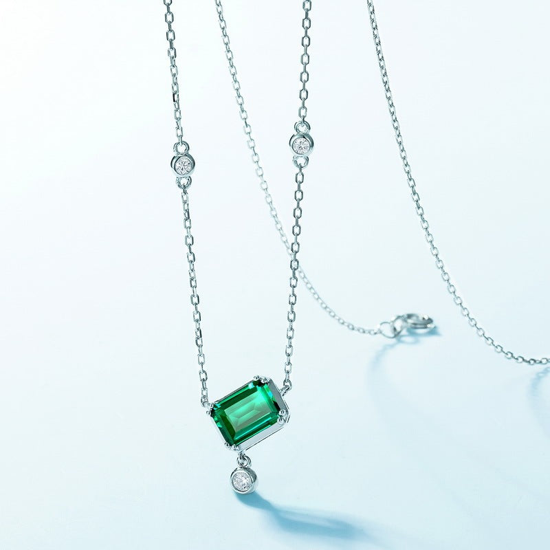 Rectangular Emerald Necklace