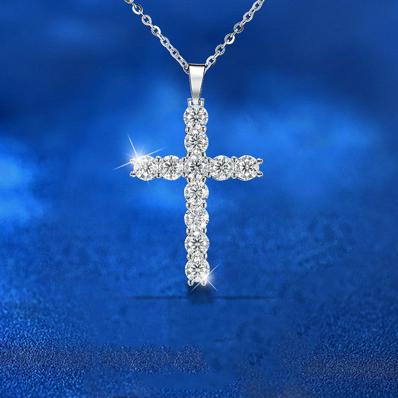 Moissanite Cross Necklace
