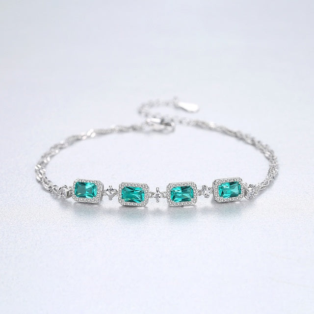 Baguette Cut Emerald Bracelet