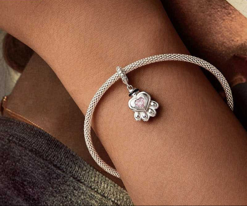 Pink Paw Ashes Charm