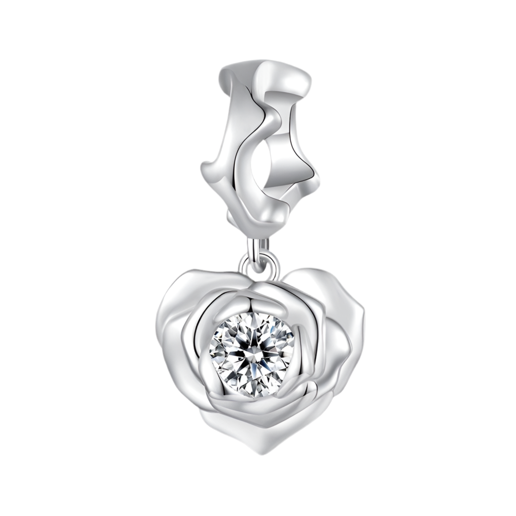 Rose Heart Charm