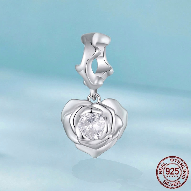 Rose Heart Charm