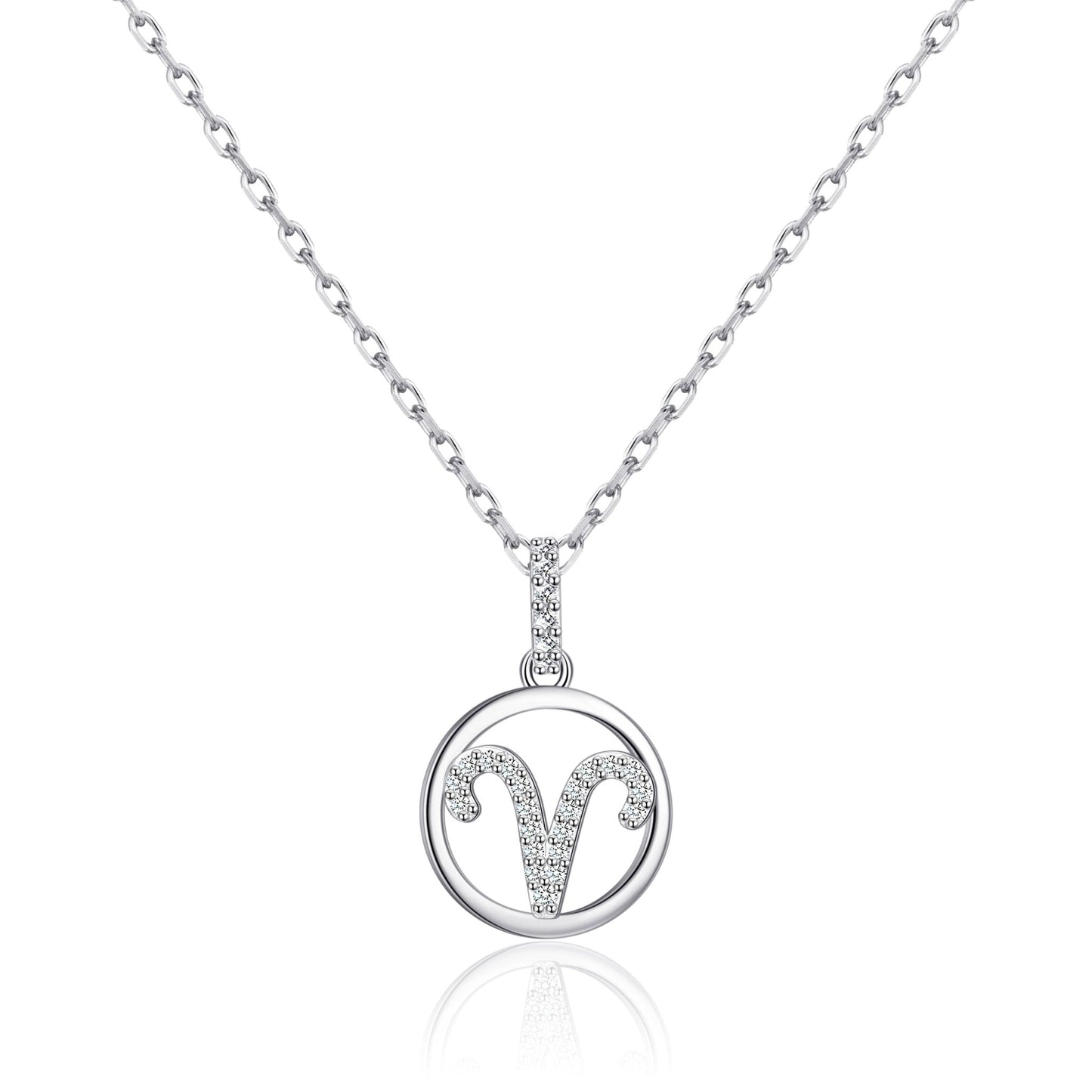 Aries Star Sign Zodiac Necklace and Quote Card with Zircondia® Crystals