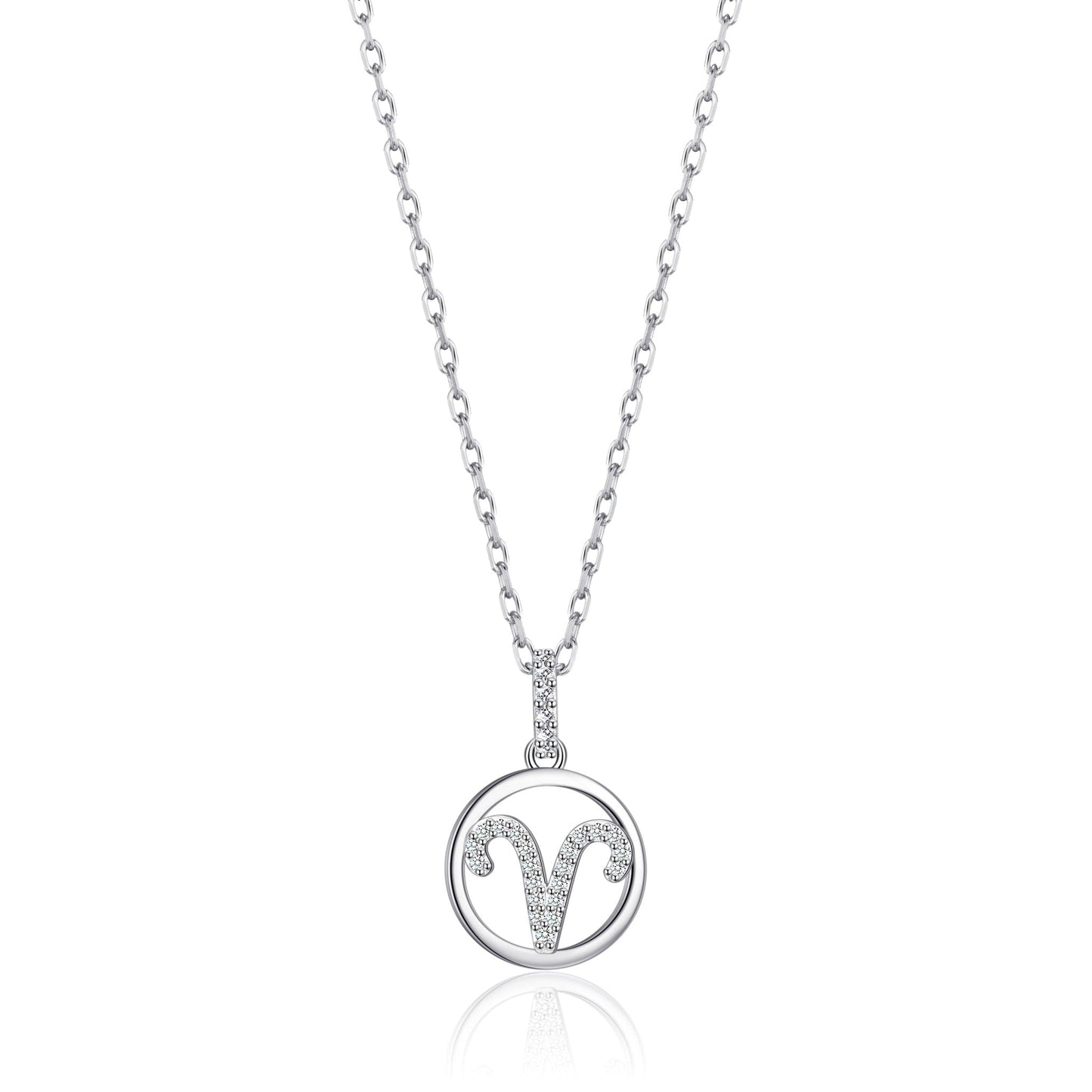 Aries Star Sign Zodiac Necklace and Quote Card with Zircondia® Crystals