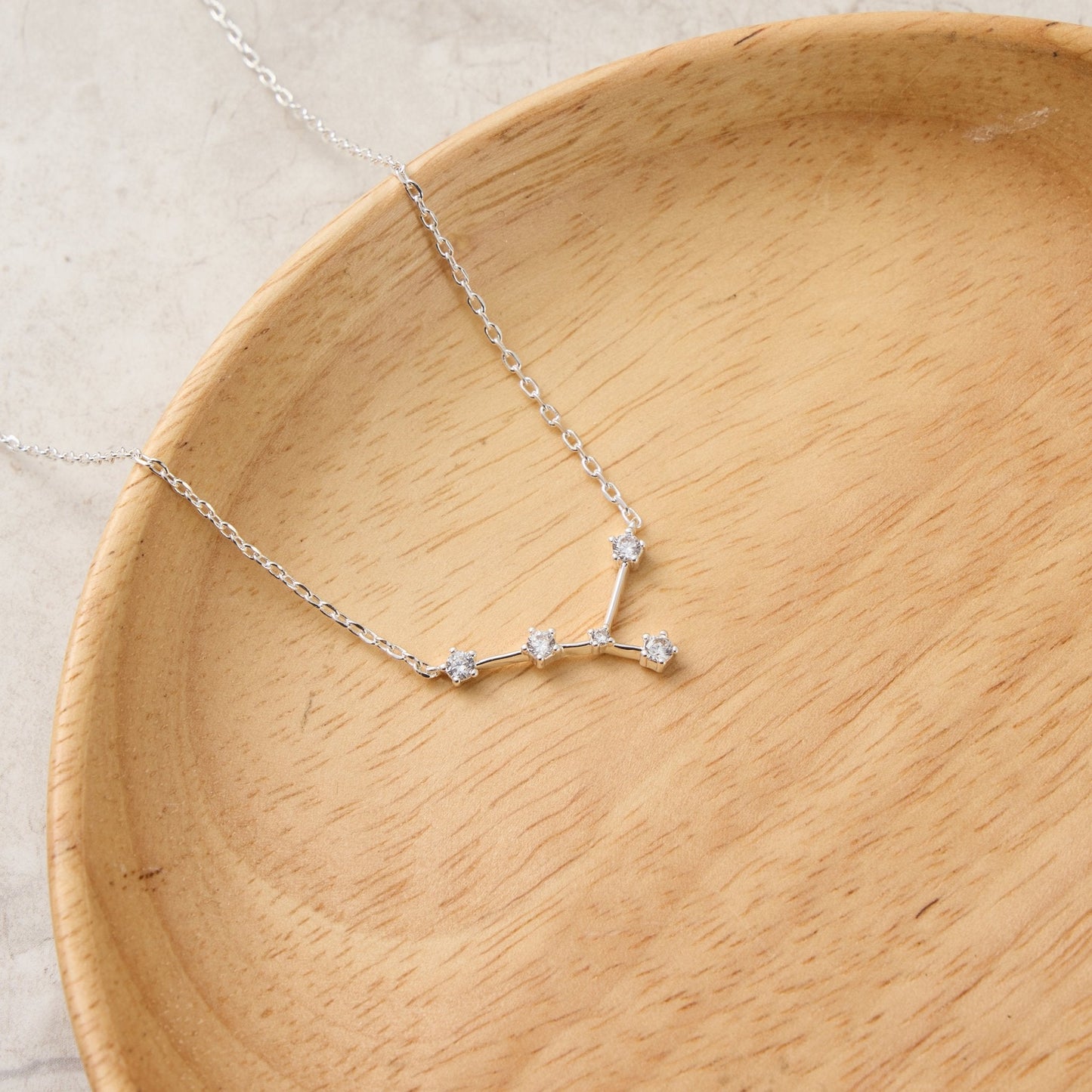 Cancer Star Sign Zodiac Constellation Necklace with Zircondia® Crystals