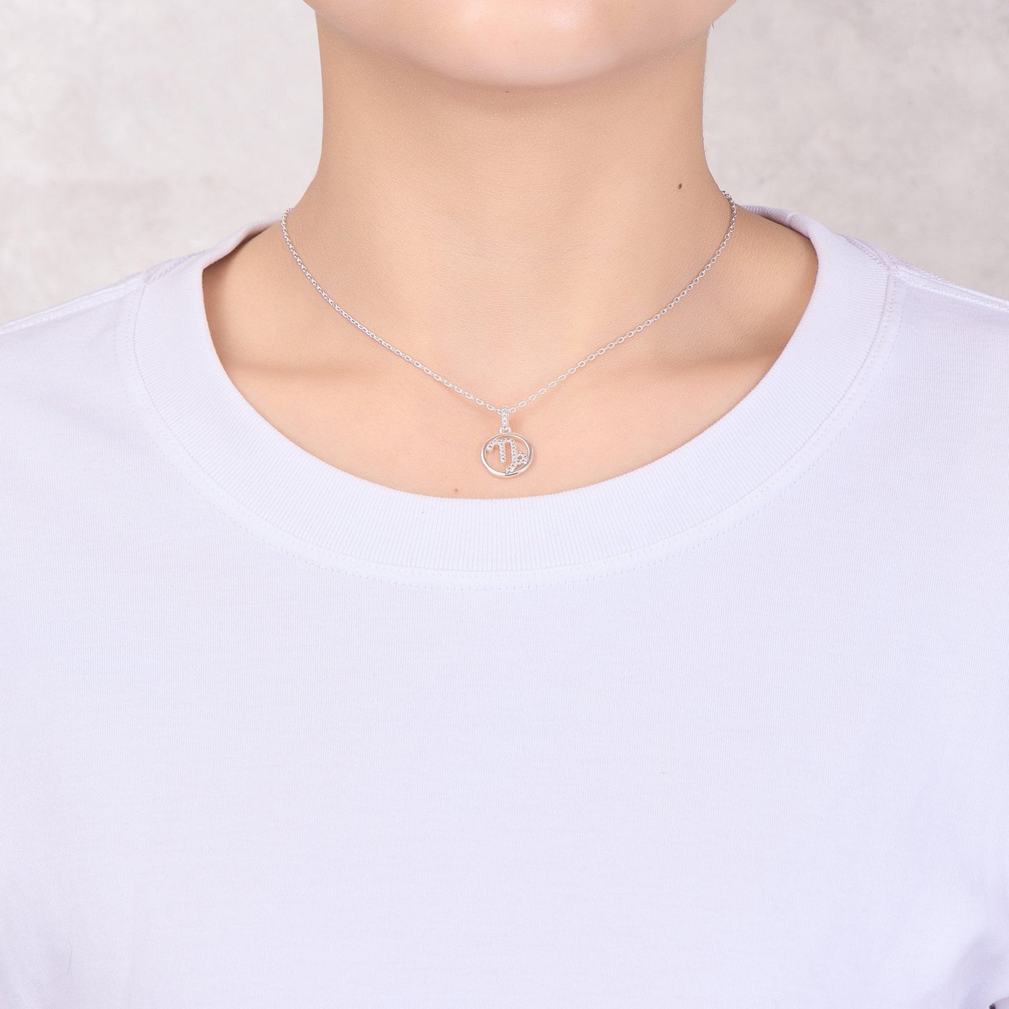 Capricorn Star Sign Zodiac Necklace and Quote Card with Zircondia® Crystals