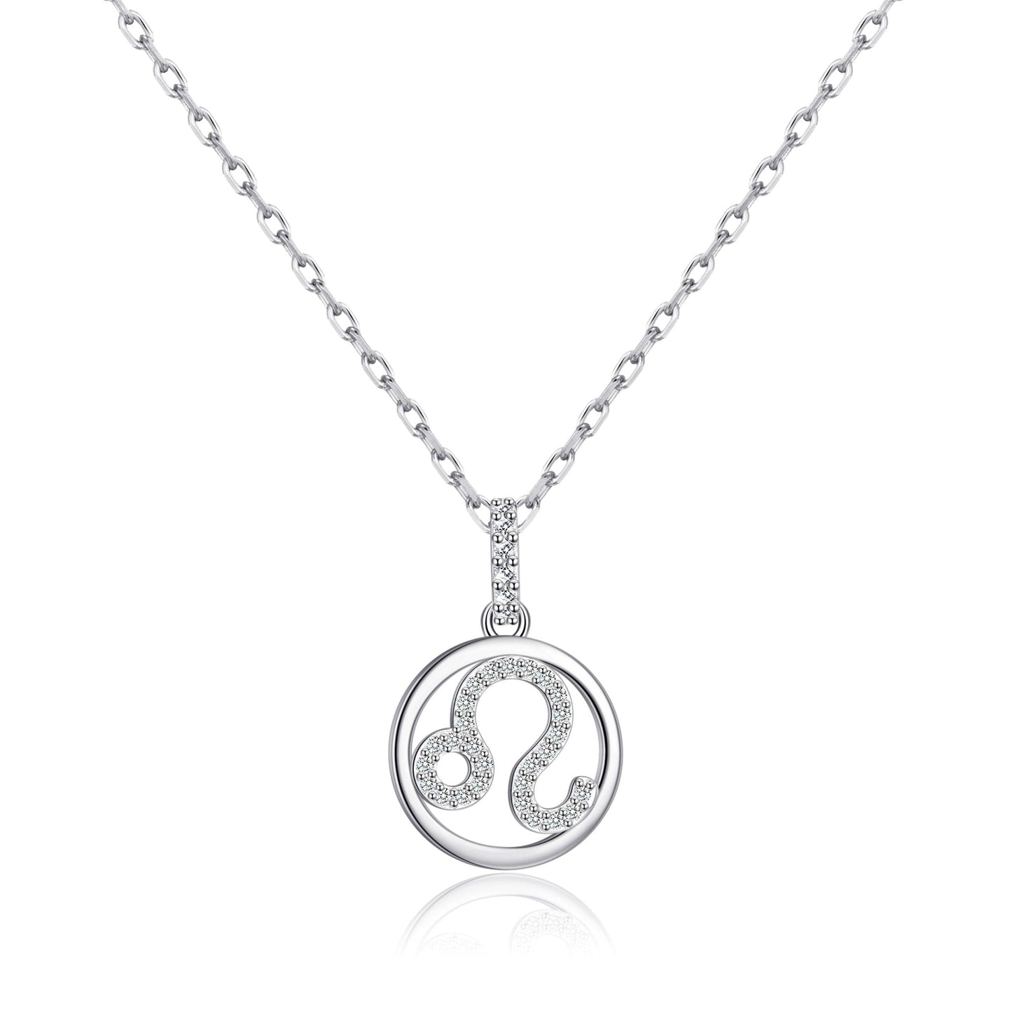 Leo Star Sign Zodiac Necklace and Quote Card with Zircondia® Crystals