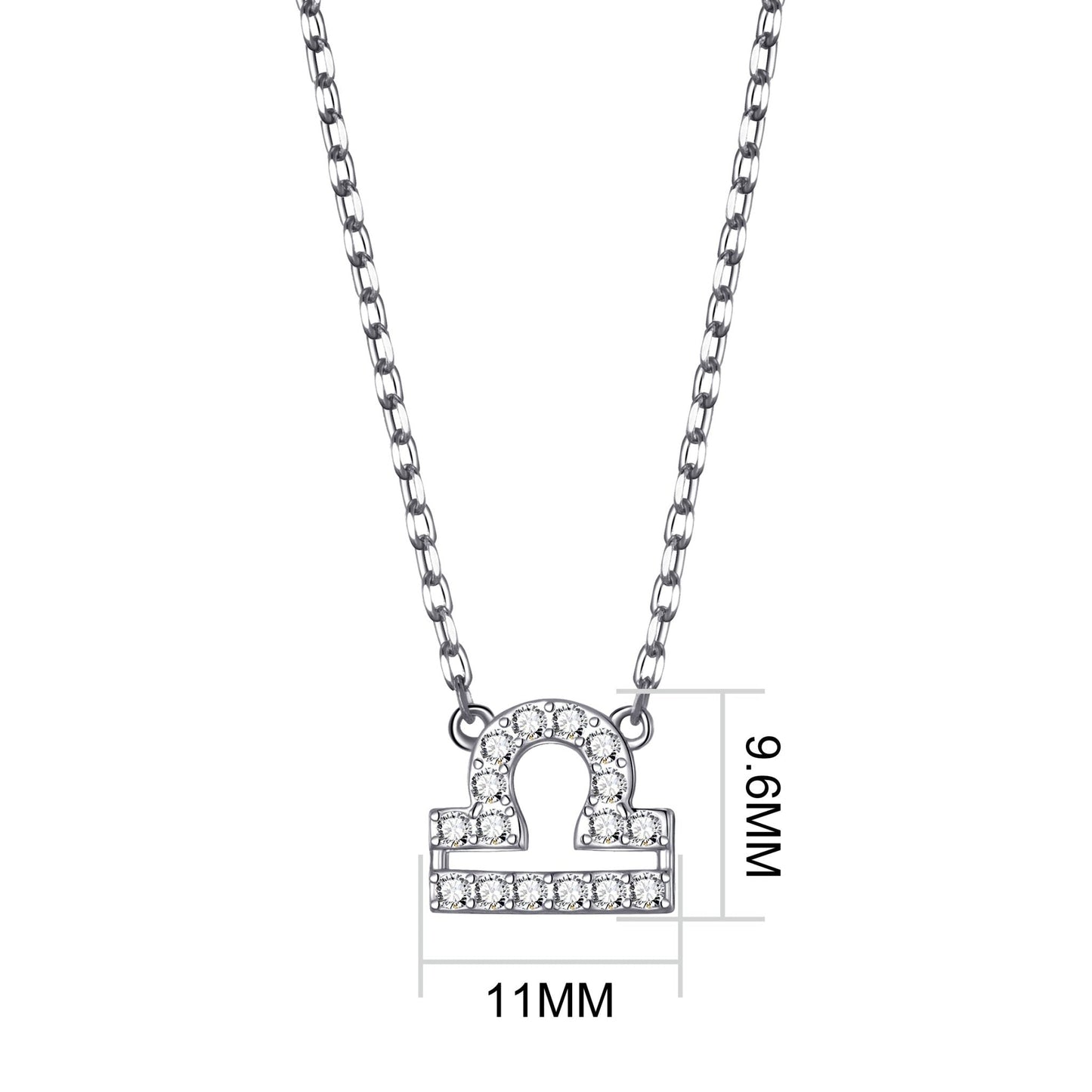 Libra Zodiac Star Sign Necklace Created with Zircondia® Crystals