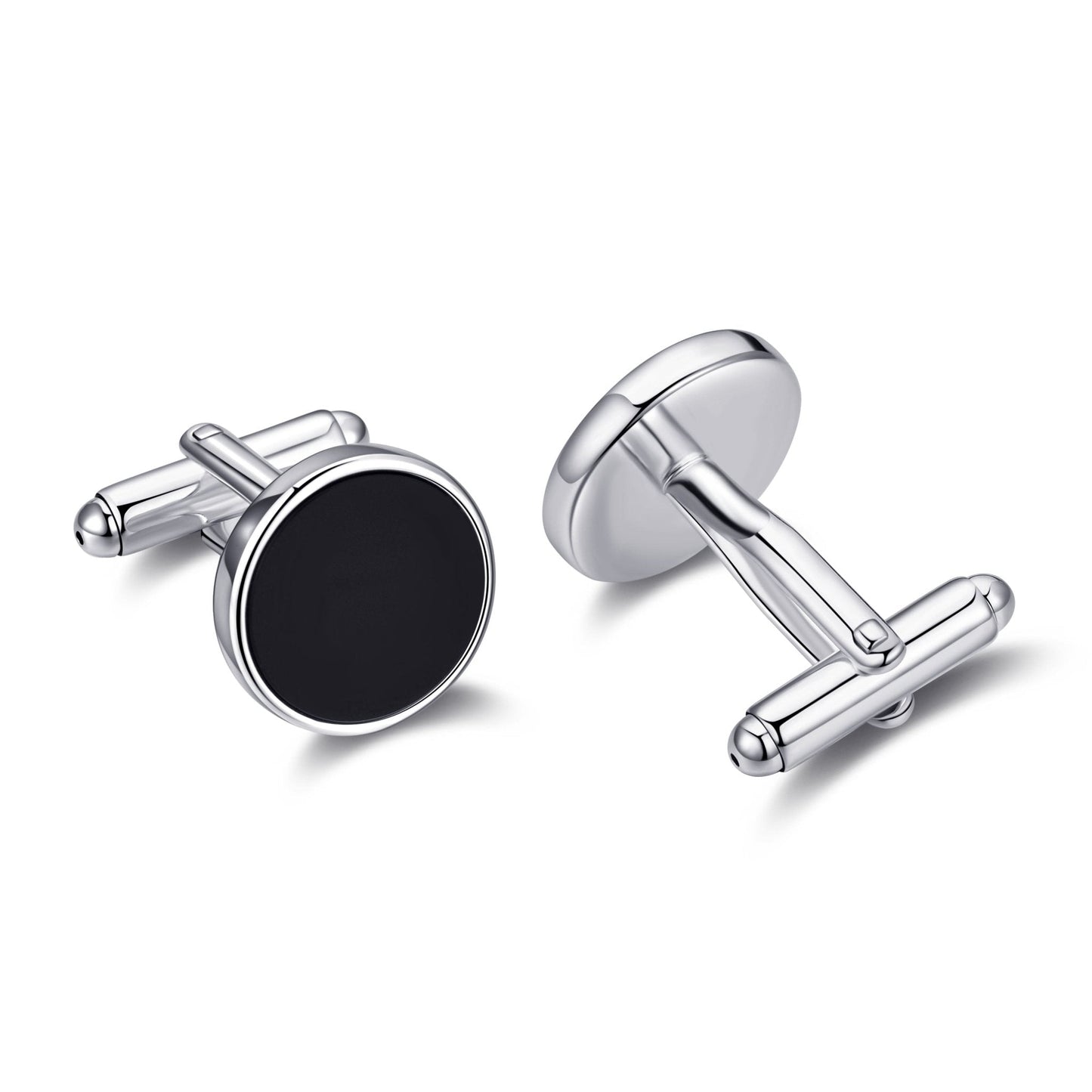 Men's I Couldn't Say I Do Without You Black Onyx Gemstone Wedding Cufflinks