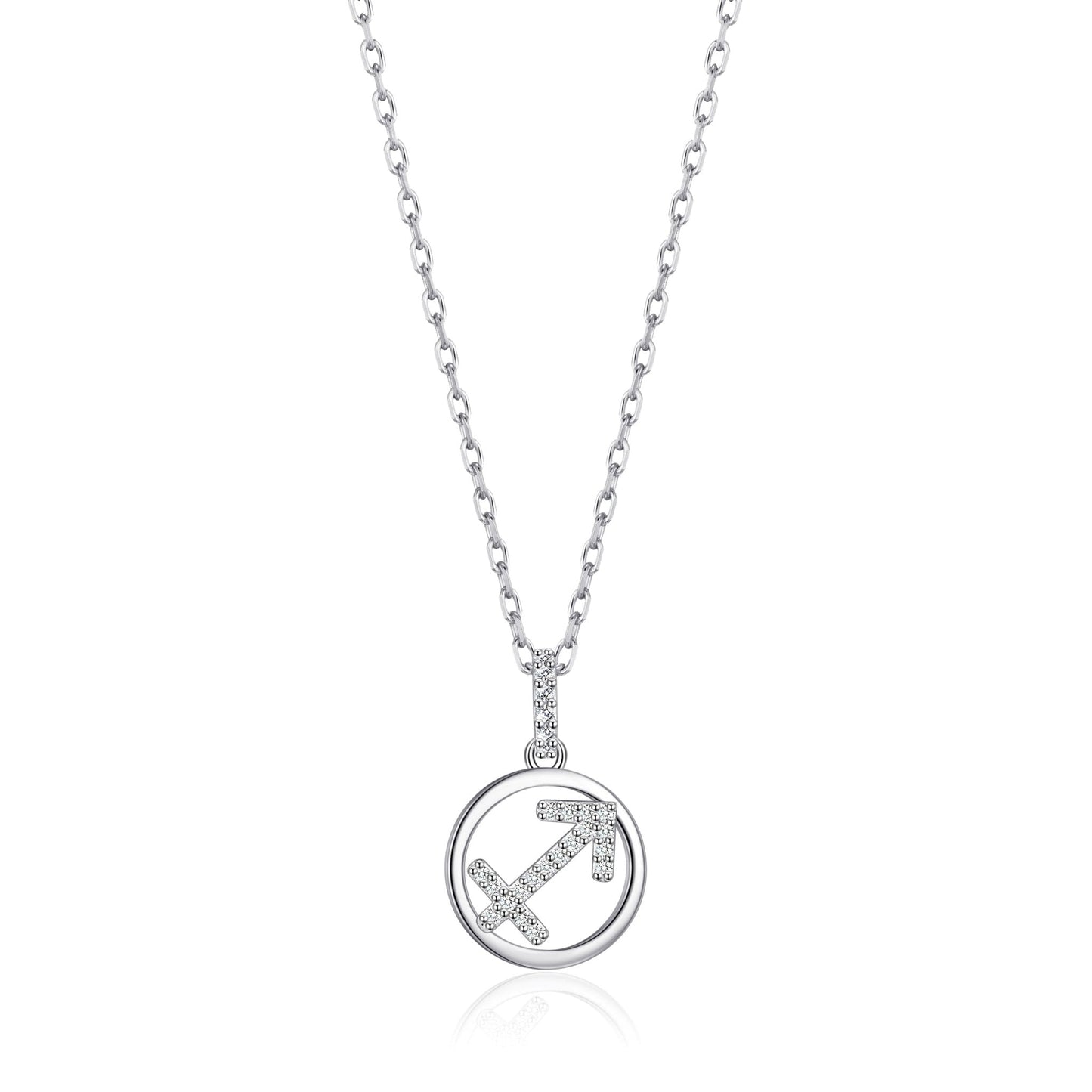 Sagittarius Star Sign Zodiac Necklace with Zircondia® Crystals