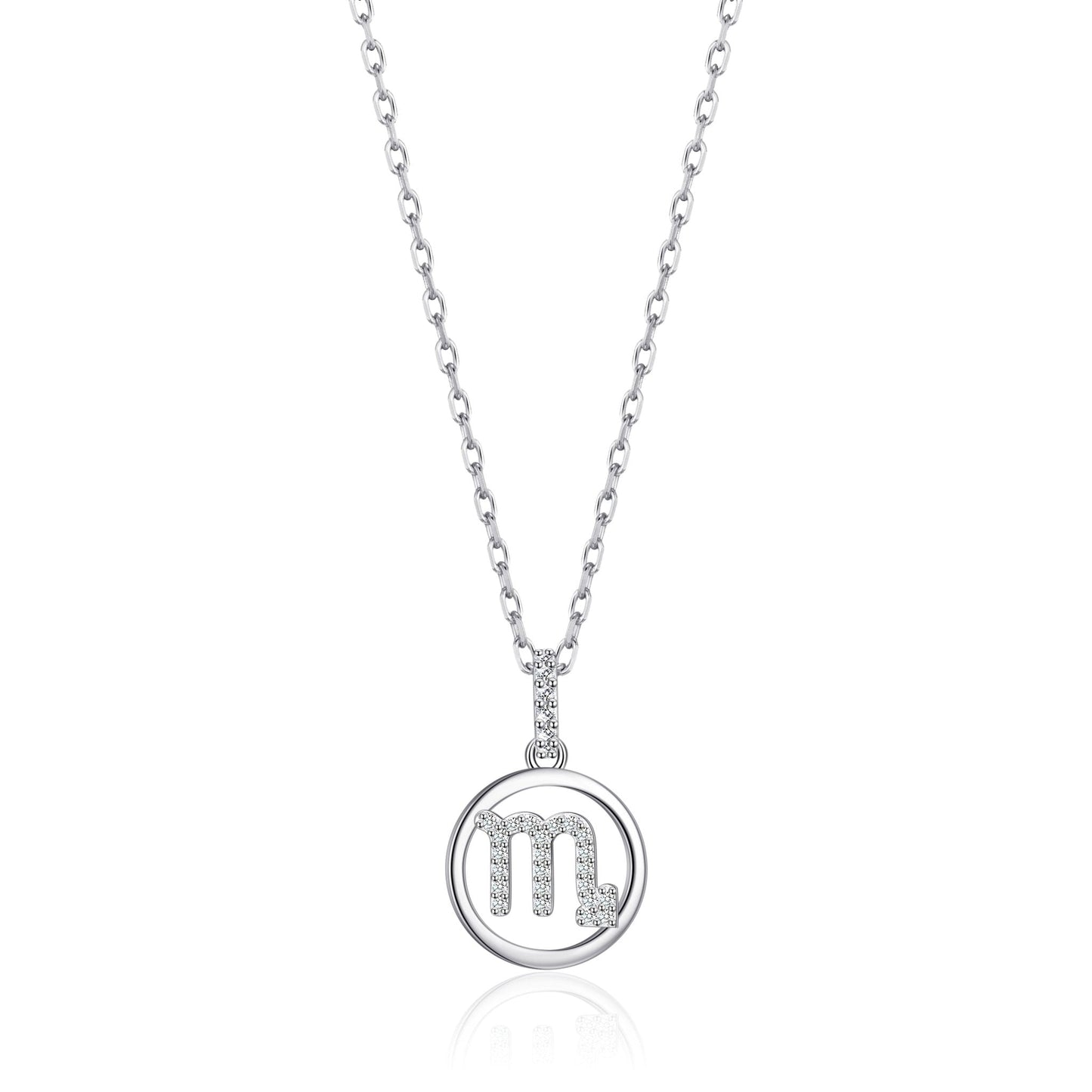 Scorpio Star Sign Zodiac Necklace and Quote Card with Zircondia® Crystals