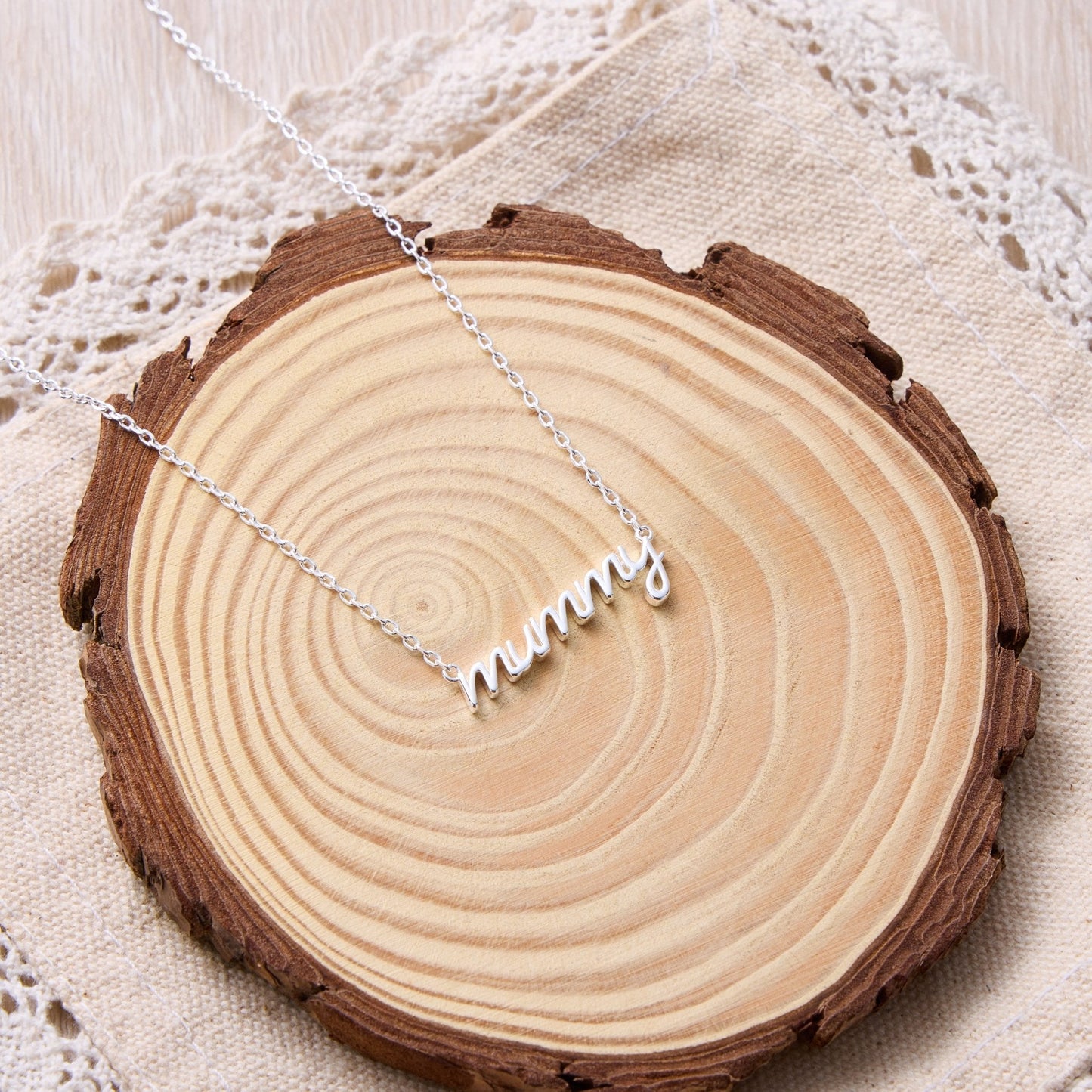 Silver Plated Mummy Necklace