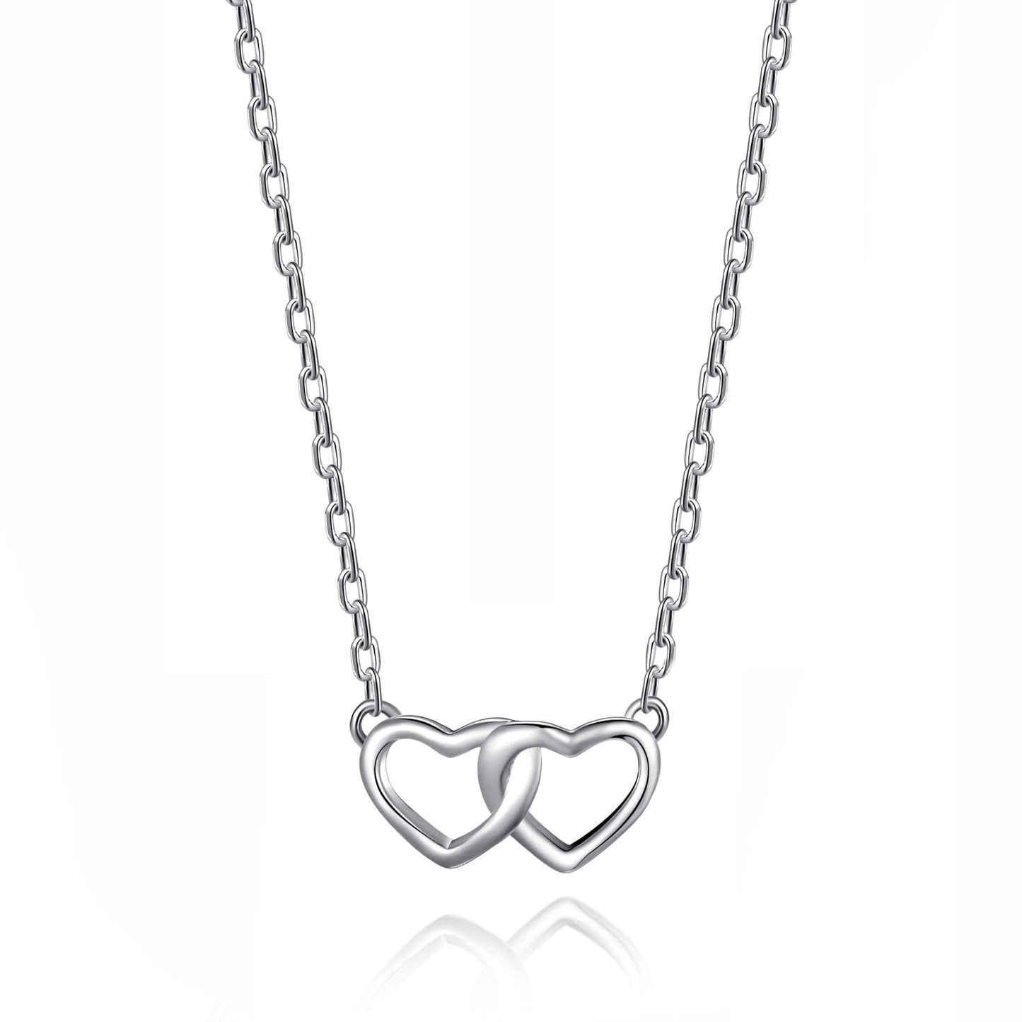 Sterling Silver Nan Quote Heart Link Necklace
