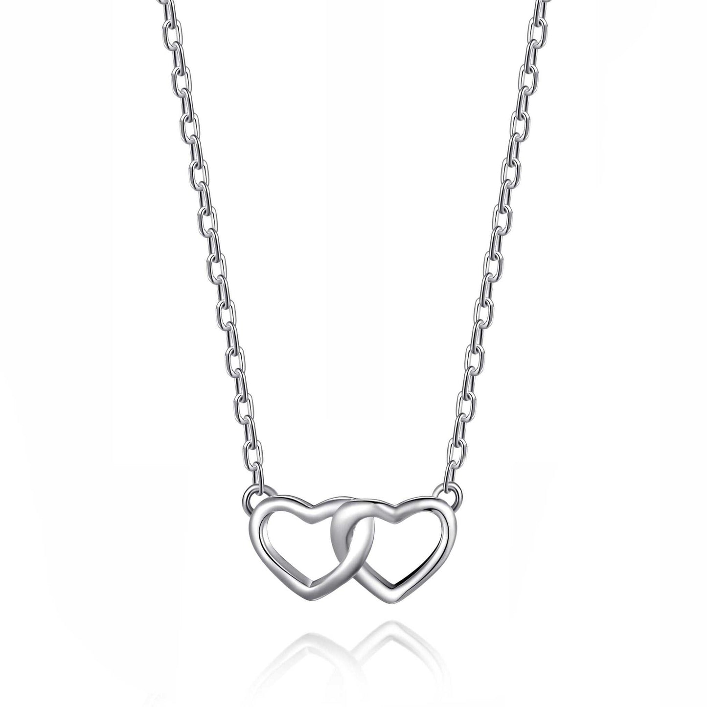 Sterling Silver Mum Quote Heart Link Necklace