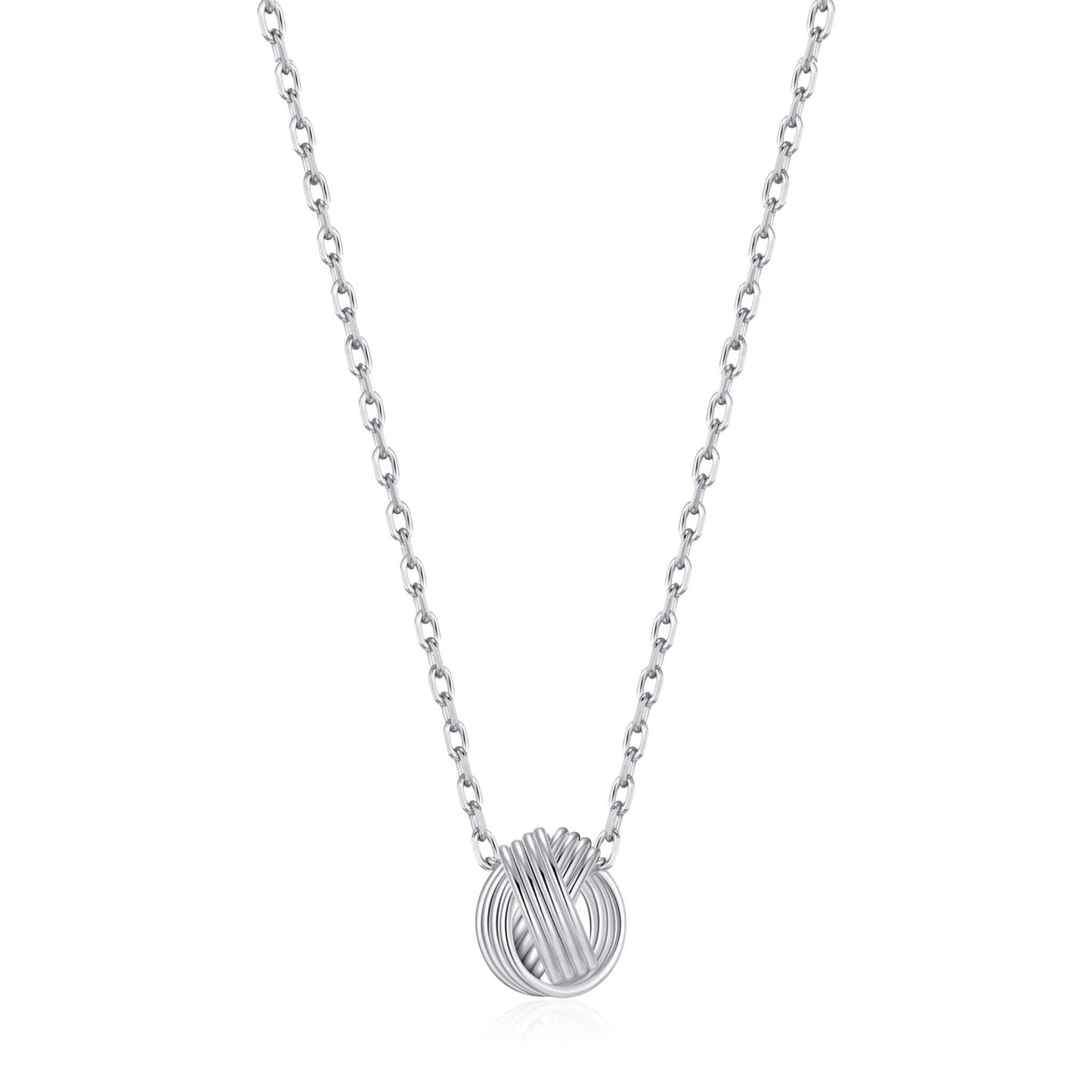 Sterling Silver Sister Quote Knot Necklace