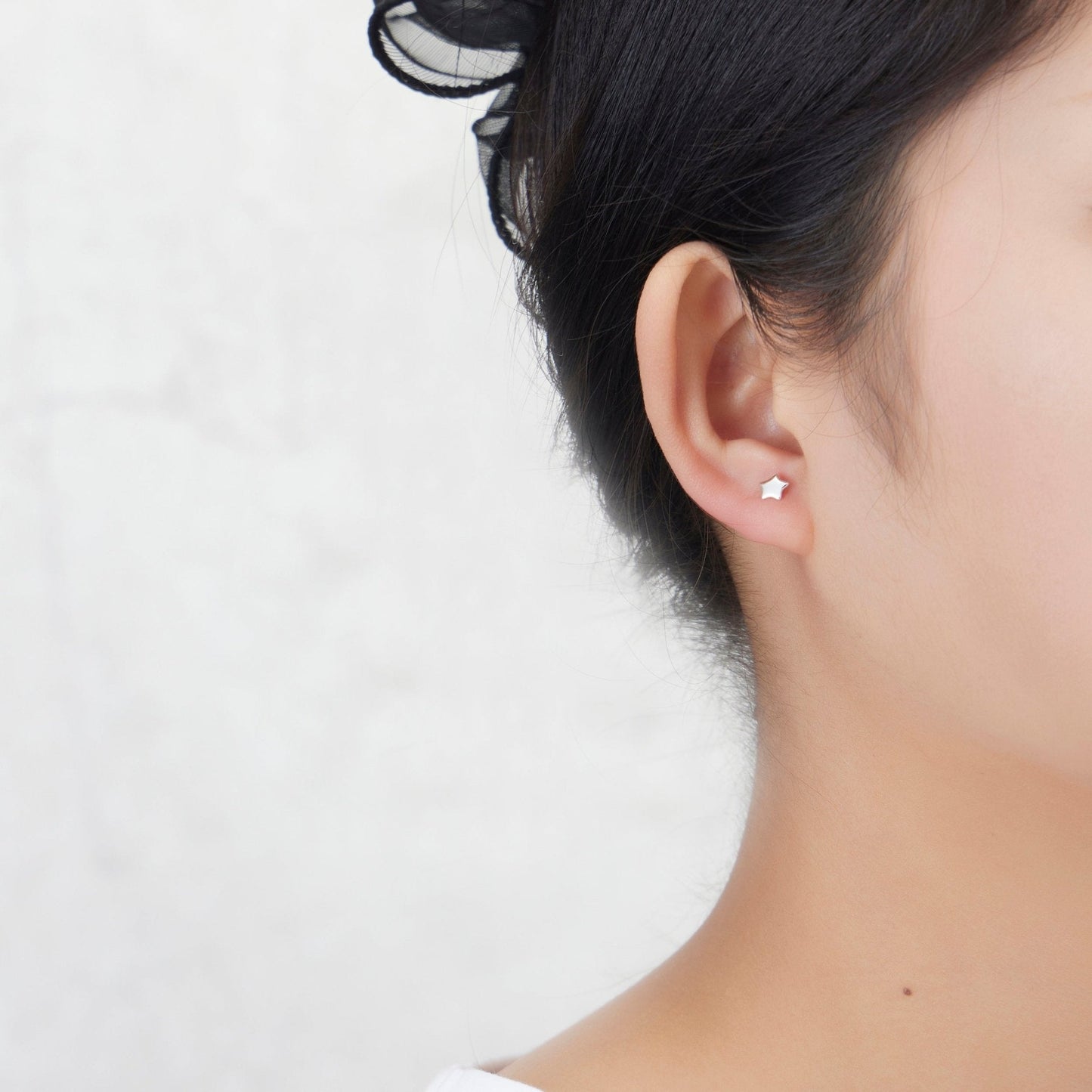 Sterling Silver Auntie Quote Star Earrings