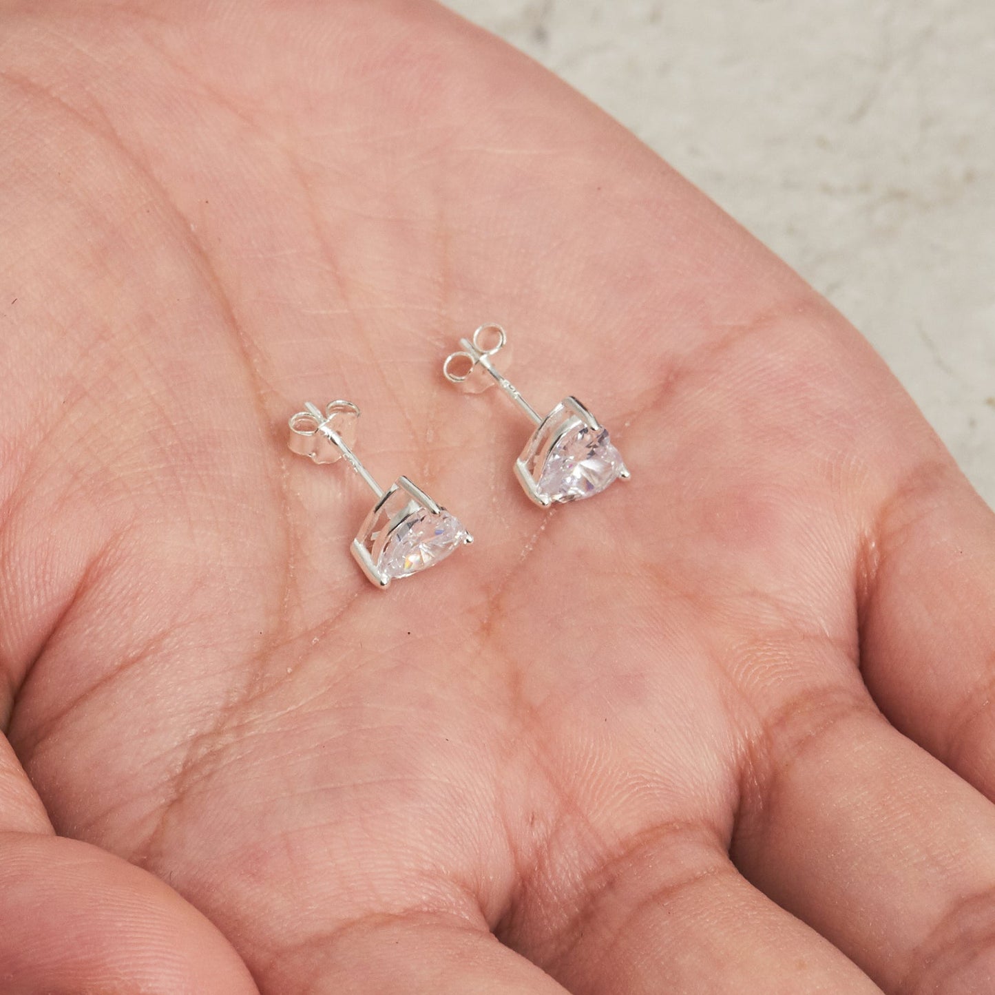 Sterling Silver I Couldn't Say I Do Without You Wedding Heart Earrings with Zircondia® Crystals