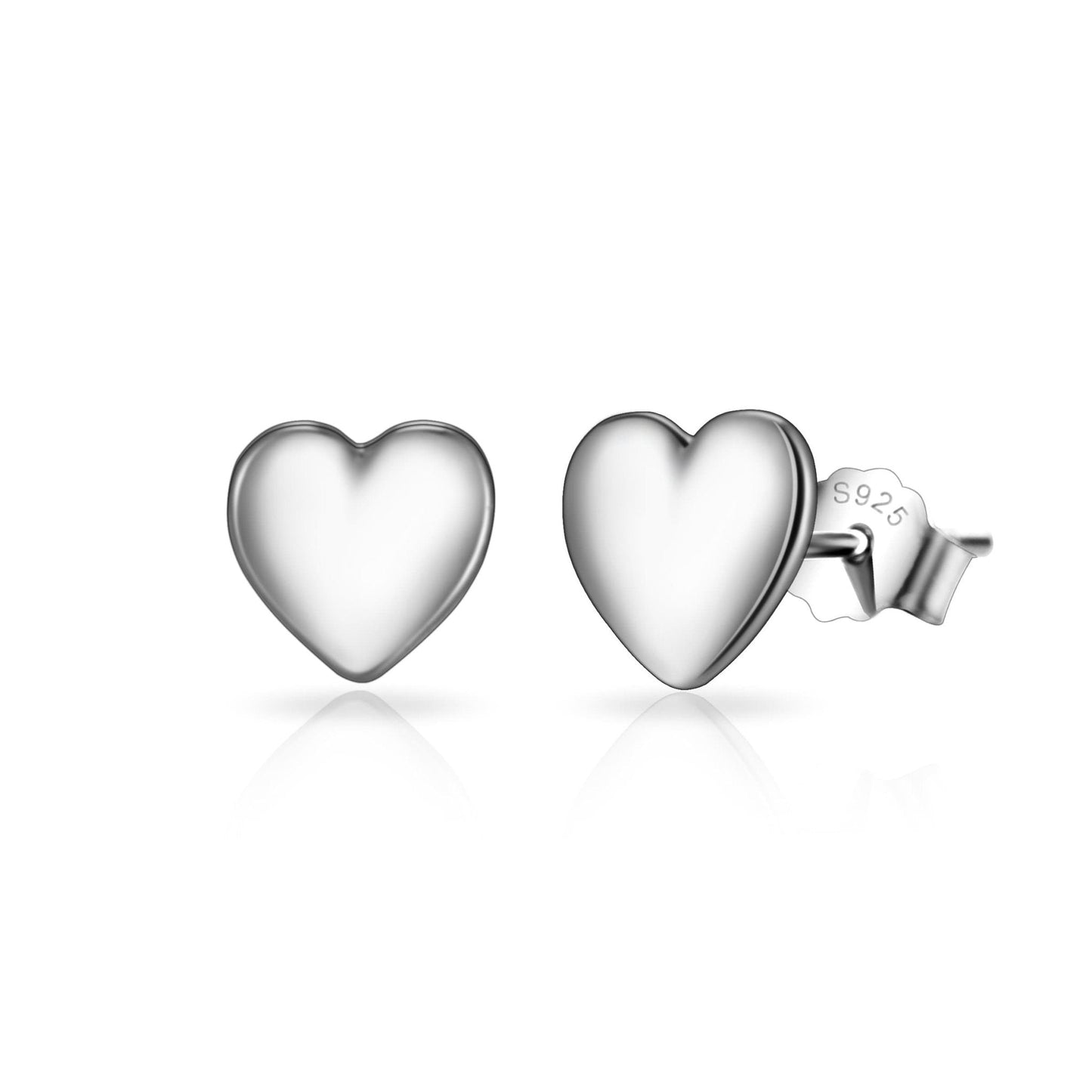 Sterling Silver I Couldn't Say I Do Without You Wedding Heart Stud Earrings