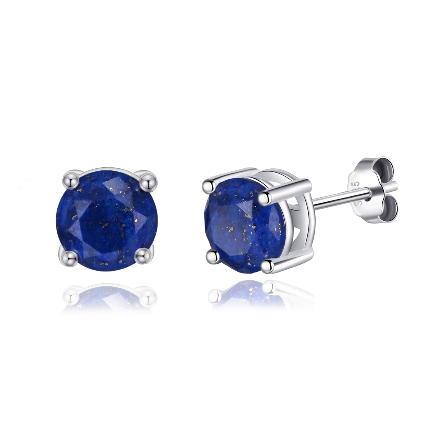 Sterling Silver Lapis Gemstone Earrings with Quote Card