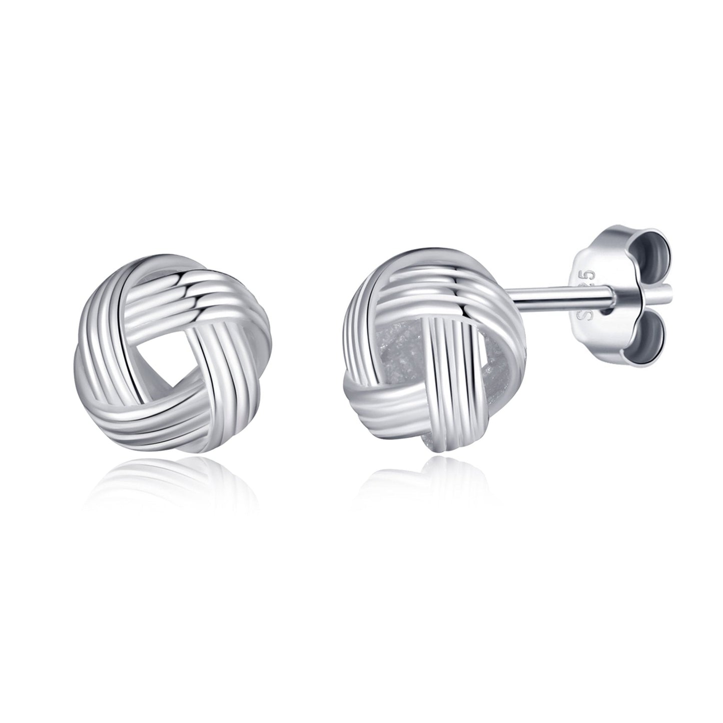 Sterling Silver Niece Quote Knot Earrings