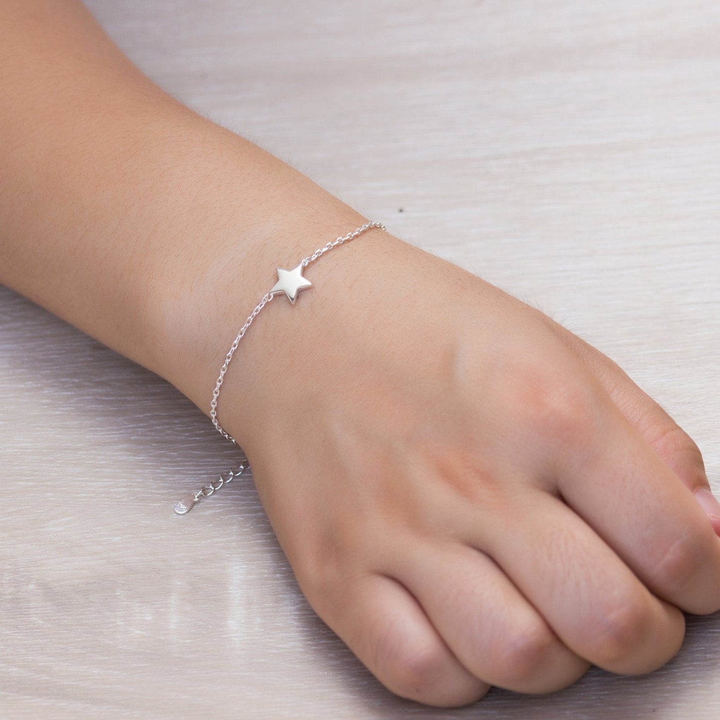 Sterling Silver Grandma Quote Star Bracelet