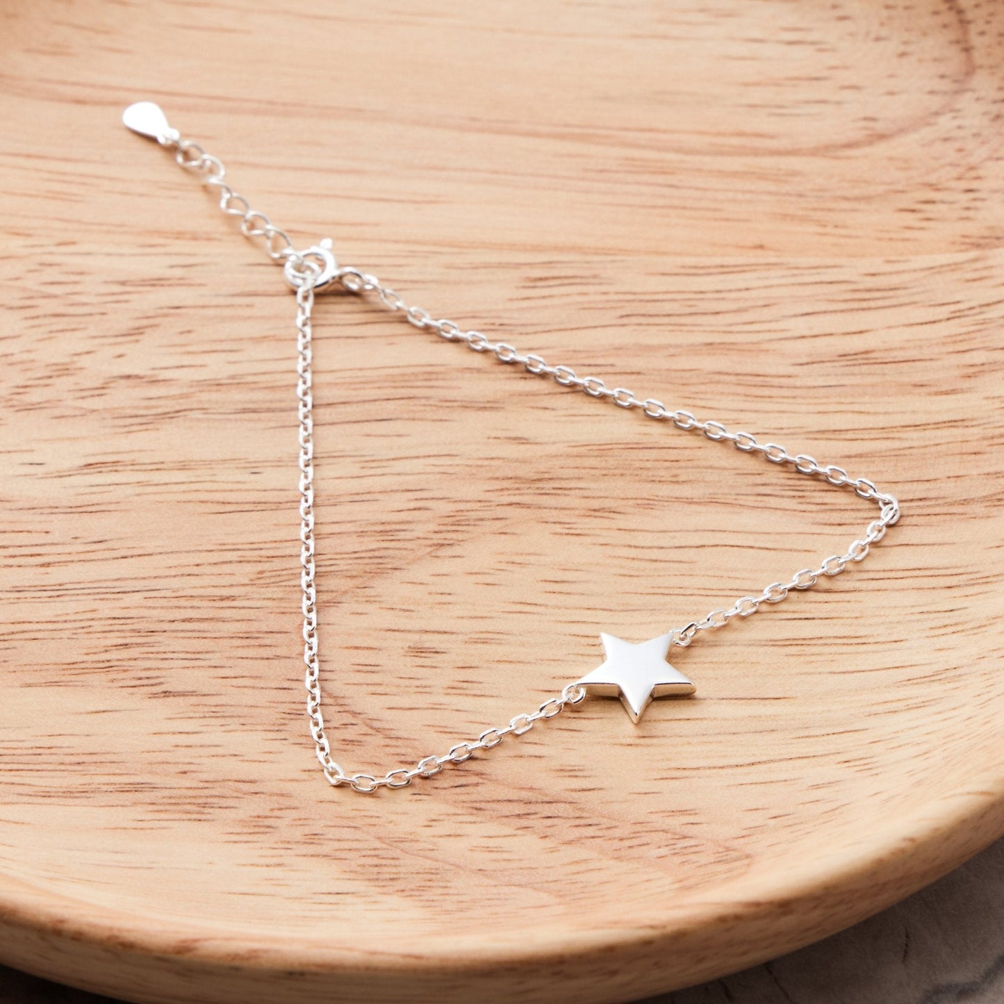 Sterling Silver Grandma Quote Star Bracelet