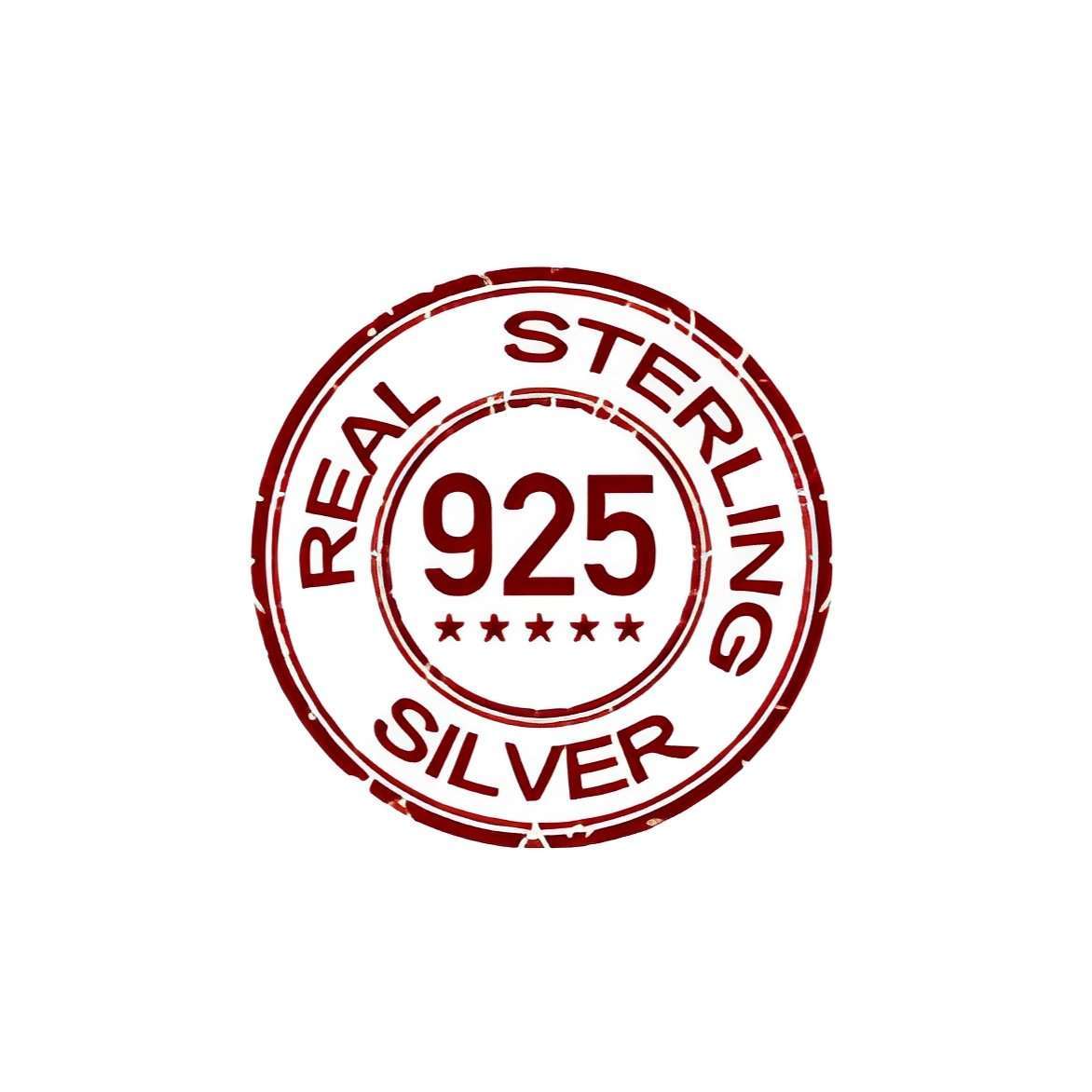 Real Sterling Silver 925 stamp logo in red, indicating authenticity and quality for the Snow Boot Charm - Winter Accessory | Symbol of Warmth.