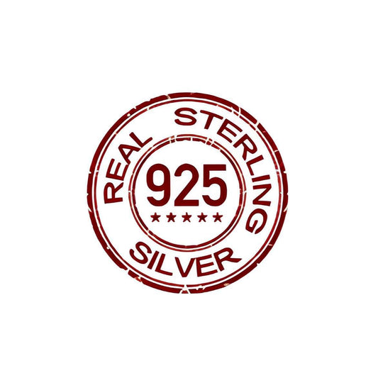 Real Sterling Silver 925 stamp logo in red, indicating authenticity and quality for the Snow Boot Charm - Winter Accessory | Symbol of Warmth.