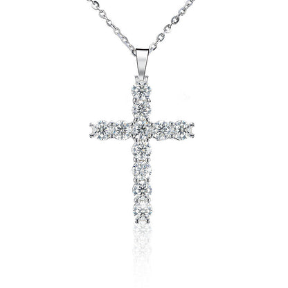 Moissanite Cross Necklace
