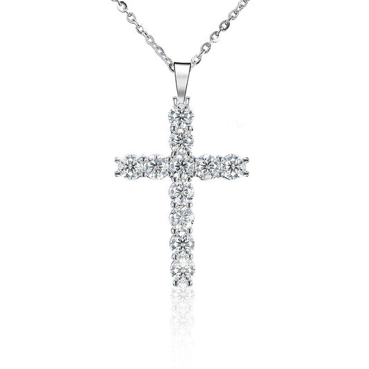 Moissanite Cross Necklace