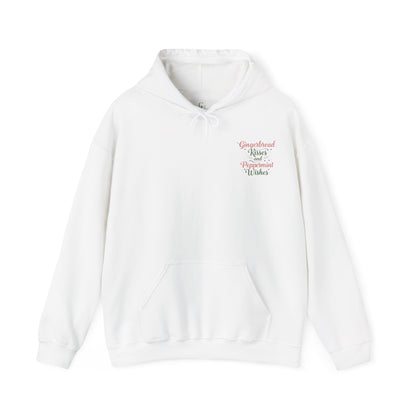 White hoodie with text on a white background