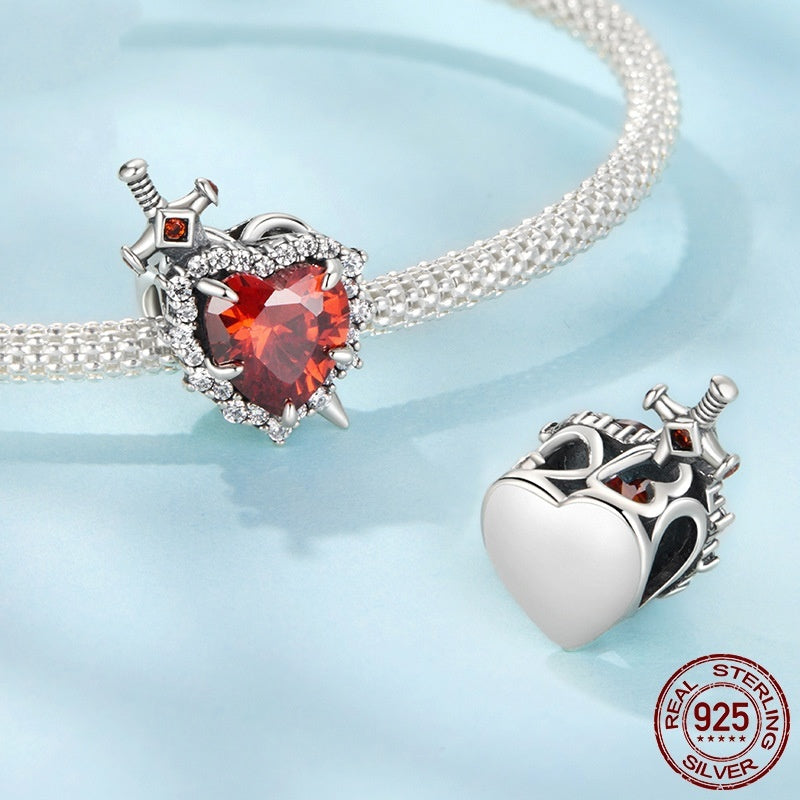 Heart Sword Charm