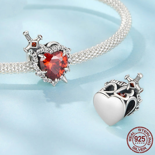 Heart Sword Charm