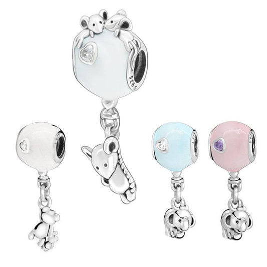 Set of balloon charms with animal designs