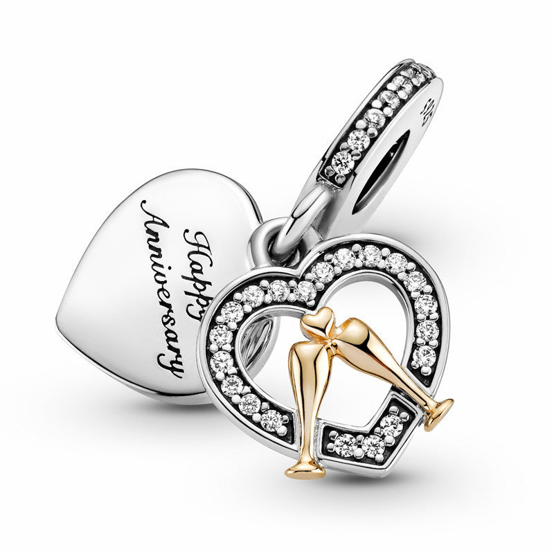 Anniversary charm with 'Happy Anniversary' engraving