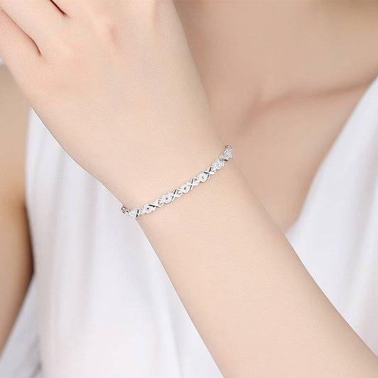 Silver Cross Bracelet