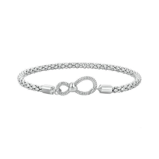 Infinity Knot Silver Bracelet with elegant design