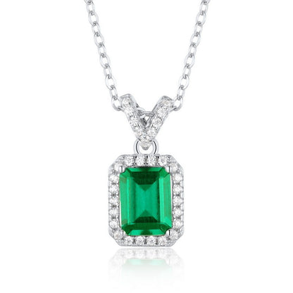 Drop Emerald Necklace