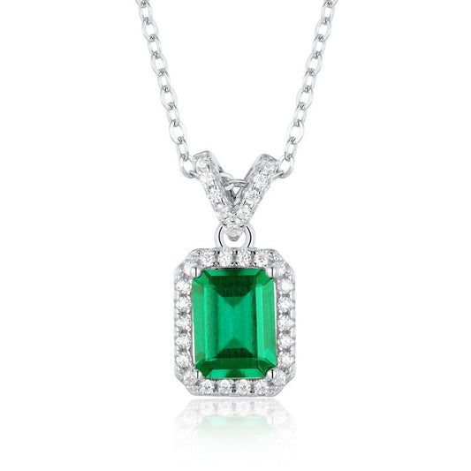 Drop Emerald Necklace