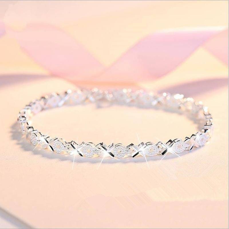 Sterling Silver Bracelet  Zircon
