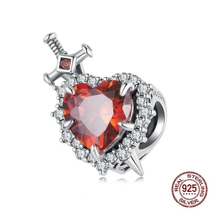 Heart Sword Charm