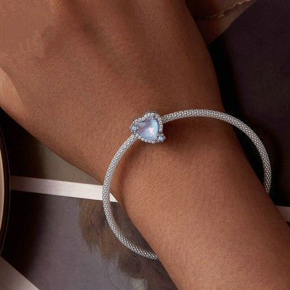 Crystal Blue Winter Heart Charm