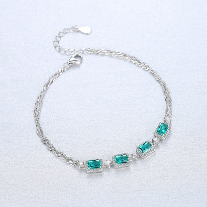 Baguette Cut Emerald Bracelet