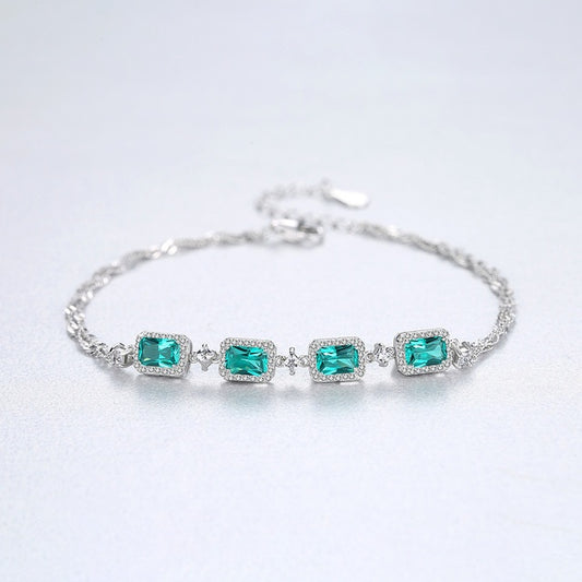 Baguette Cut Emerald Bracelet
