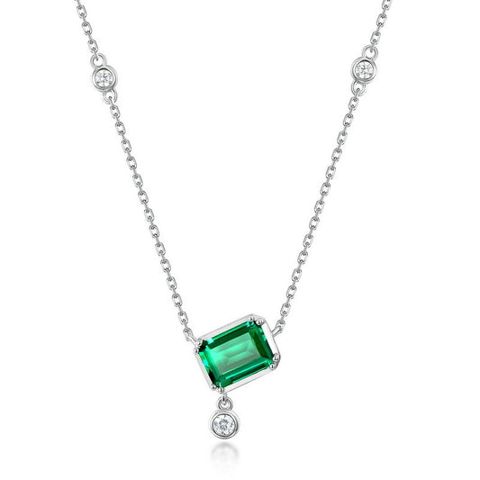 Rectangular Emerald Necklace
