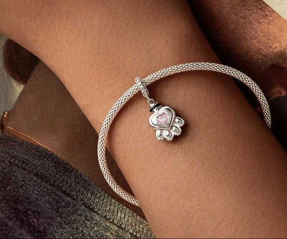 Pink Paw Ashes Charm