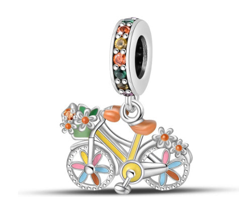 Floral Bike Charm